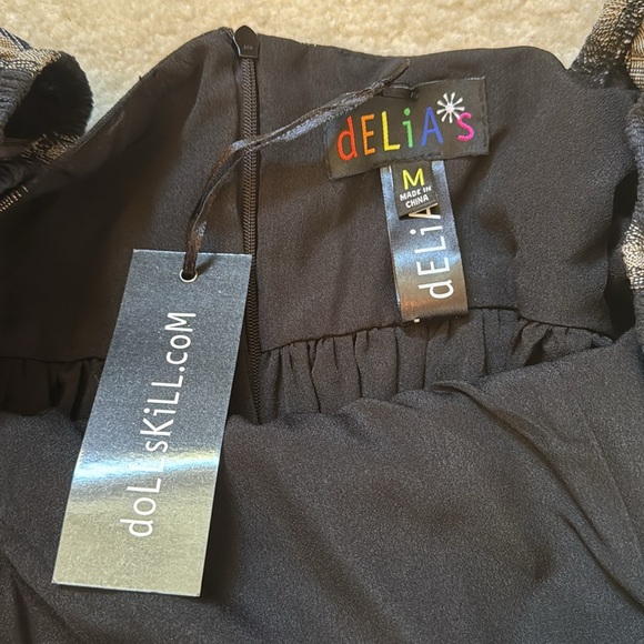 Dollskill Delia’s Moonlight Aura Puff Sleeve Babydoll Mini Dress - Picture 7 of 11